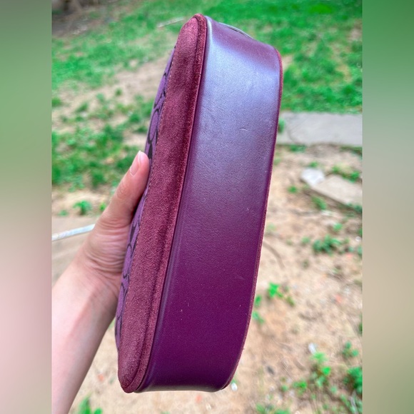 ❌SOLD FB❌ 100% Authentic Y2K Coach Plum Demi Leather Signature 6094 Purse 💜 - Picture 6 of 8